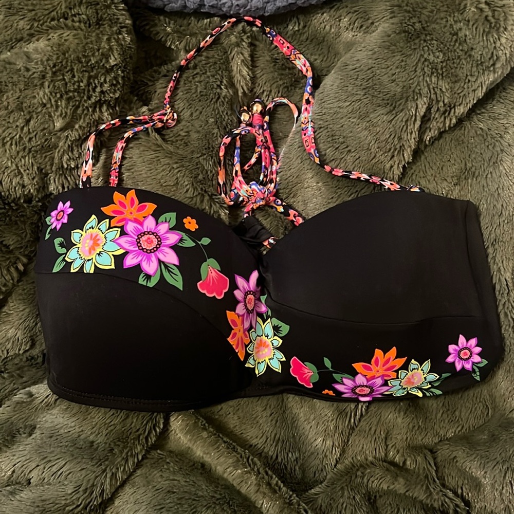 Anne Cole floral bikini top